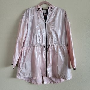 Danskin Pink Iridescent Metallic Anorak  Jacket sz M
